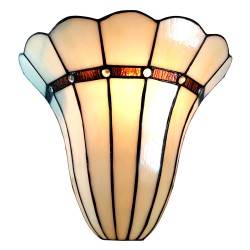 LumiLamp Wandlamp Tiffany  28x18x33 cm Beige Ijzer Glas