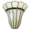 LumiLamp Lampada da parete Tiffany 28x18x33 cm Beige Ferro Vetro