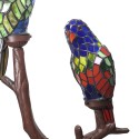 LumiLamp Table Lamp Tiffany 50x24x63 cm Blue Yellow Glass Parrot