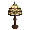 LumiLamp Table Lamp Tiffany 21x21x33 cm Beige Green Glass