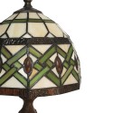 LumiLamp Lampada da tavolo Tiffany 21x21x33 cm Beige Verde Vetro