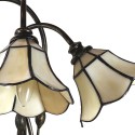 LumiLamp Lampada da tavolo Tiffany 46x28x63 cm Beige Vetro Tulipani