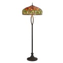 LumiLamp Floor Lamp Tiffany Ø 56x165 cm  Green Orange Glass Tulips