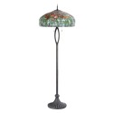 LumiLamp Tiffany Vloerlamp  Ø 56x165 cm  Groen Oranje Glas Tulpen