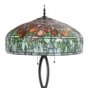 LumiLamp Floor Lamp Tiffany Ø 56x165 cm  Green Orange Glass Tulips