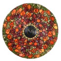 LumiLamp Tiffany Vloerlamp  Ø 56x165 cm  Groen Oranje Glas Tulpen