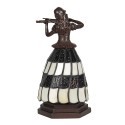 LumiLamp Table Lamp Tiffany Woman 15x15x27 cm Brown White Glass