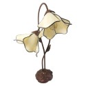 LumiLamp Tiffany Tischlampe 40x21x64 cm Beige Kunststoff Glas