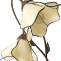 LumiLamp Tiffany Tischlampe 40x21x64 cm Beige Kunststoff Glas