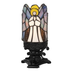 LumiLamp Table Lamp Tiffany Angel Ø 13x25 cm  Grey Glass