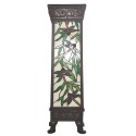 LumiLamp Column Tiffany 30x30x100 cm Beige Green Glass Rectangle Dragonfly