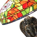 LumiLamp Table Lamp Tiffany Ø 55x85 cm Red Green Glass Rose