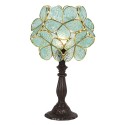 LumiLamp Tiffany Tafellamp  43 cm Groen Glas Bloem