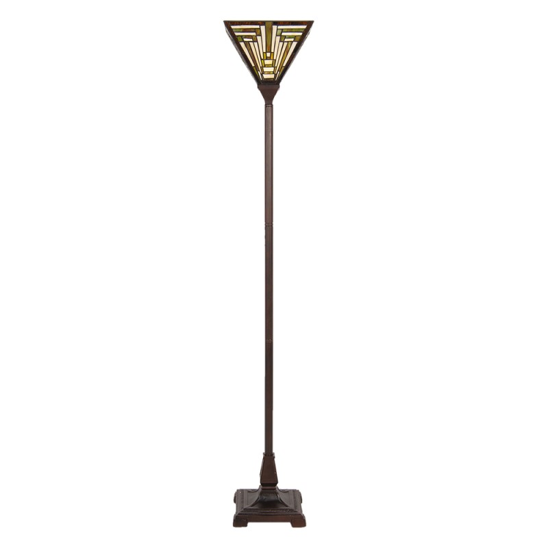 LumiLamp Floor Lamp Tiffany Ø 31x186 cm  Beige Green Polyresin Glass Rectangle