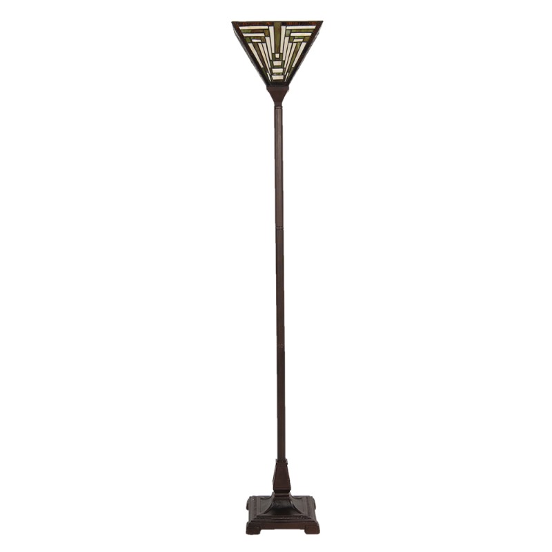 LumiLamp Floor Lamp Tiffany Ø 31x186 cm  Beige Green Polyresin Glass Rectangle