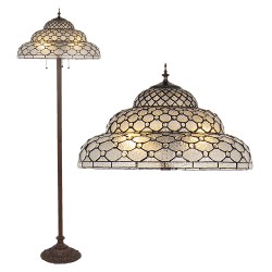 LumiLamp Lampada da terra Tiffany Ø 52x166 cm  Trasparente Vetro Plastica Rettangolo