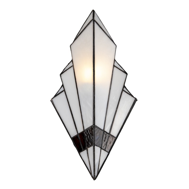 LumiLamp Wall Light Tiffany 23x13x43 cm White Glass