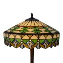 LumiLamp Table Lamp Tiffany Ø 41x57 cm Green Glass Round