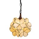 LumiLamp Lampes à suspension Tiffany 21x21x17/90 cm  Beige Verre Fleur