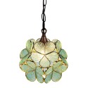 LumiLamp Lampes à suspension Tiffany 21x21x17/90 cm  Vert Verre