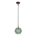 LumiLamp Lampes à suspension Tiffany 21x21x17/90 cm  Vert Verre