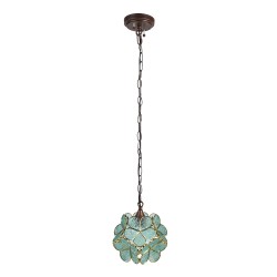 LumiLamp Hanglamp Tiffany  21x21x17/90 cm  Groen Glas