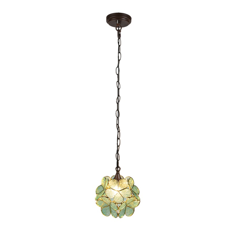 LumiLamp Lampes à suspension Tiffany 21x21x17/90 cm  Vert Verre