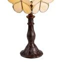 LumiLamp Table Lamp Tiffany 21x21x38 cm Beige Polyresin Glass Flower