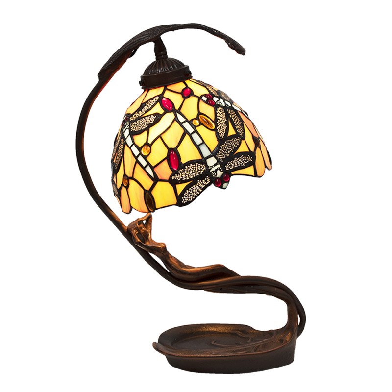 LumiLamp Table Lamp Tiffany 28x20x40 cm Yellow Plastic Glass