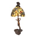 LumiLamp Lampada da tavolo Tiffany 28x20x40 cm Giallo Plastica Vetro