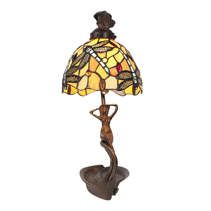 LumiLamp Table Lamp Tiffany 28x20x40 cm Yellow Plastic Glass