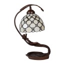 LumiLamp Table Lamp Tiffany 28x20x41 cm Beige Glass