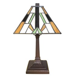 LumiLamp Table Lamp Tiffany 20x20x34 cm  Brown Plastic Glass