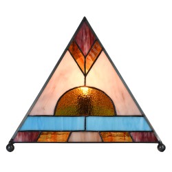 LumiLamp Tiffany Tischlampe 26x26x30 cm  Braun Glas