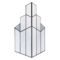 LumiLamp Lampada da parete Tiffany 36x4x21 cm  Bianco Vetro