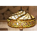 LumiLamp Lampada da tavolo Tiffany Ø 34x58 cm  Marrone Plastica Vetro