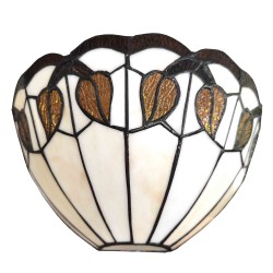 LumiLamp Wandlamp Tiffany  31x15x21 cm  Wit Glas