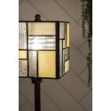 LumiLamp Table Lamp Tiffany 13x13x28 cm  White Beige Glass Metal Square