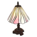 LumiLamp Lampe de table Tiffany Ø 20x34 cm  Rose Beige Verre Plastique