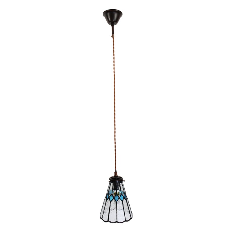 LumiLamp Pendant Lamp Tiffany Ø 15x115 cm  Transparent Glass Metal Round