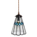 LumiLamp Pendant Lamp Tiffany Ø 15x115 cm  Transparent Glass Metal Round