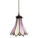 LumiLamp Lampes à suspension Tiffany Ø 15x115 cm  Rose Beige Verre Métal