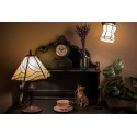 LumiLamp Wandlamp Tiffany  17x12x23 cm  Wit Bruin Glas Metaal