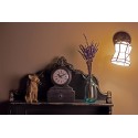 LumiLamp Wandlamp Tiffany  17x12x23 cm  Wit Bruin Glas Metaal