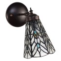 LumiLamp Wandlamp Tiffany  17x12x23 cm  Transparant Glas Metaal Rond