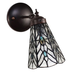 LumiLamp Wall Light Tiffany 17x12x23 cm  Transparent Glass Metal Round