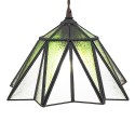 LumiLamp Pendant Lamp Tiffany Ø 31x107 cm  Green Glass Metal Hexagon