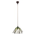 LumiLamp Pendant Lamp Tiffany Ø 31x107 cm  Green Glass Metal Hexagon