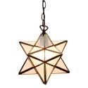 LumiLamp Hanglamp Tiffany  Ø 31x31 cm Wit Glas Metaal