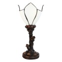 LumiLamp Table Lamp Tiffany 32 cm White Brown Glass